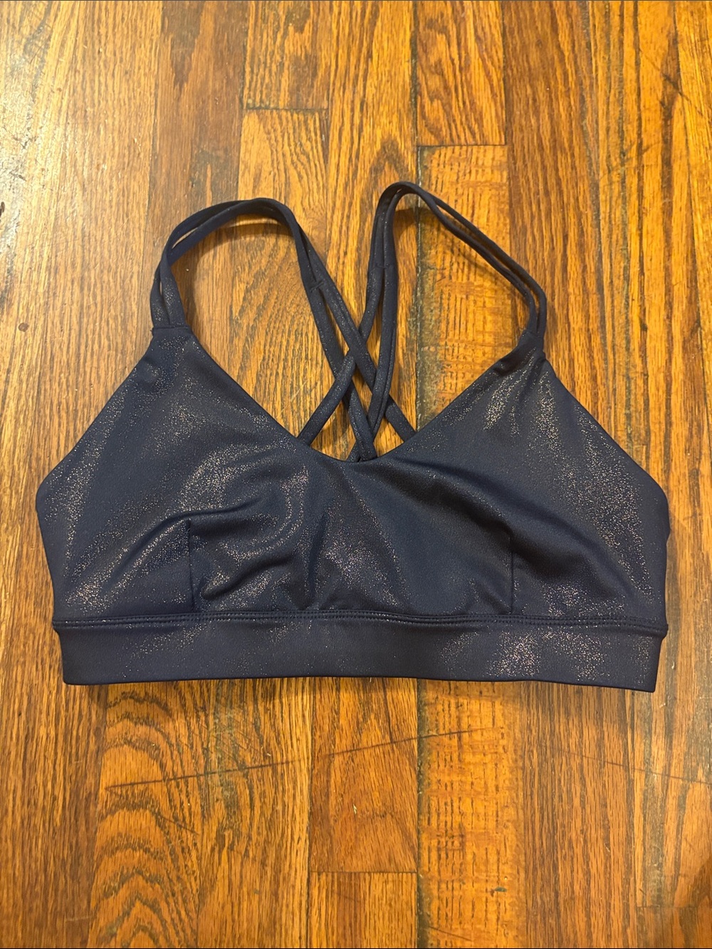 🎉JoyLab Black and Copper Shimmer Crisscross Back Sports Bra!